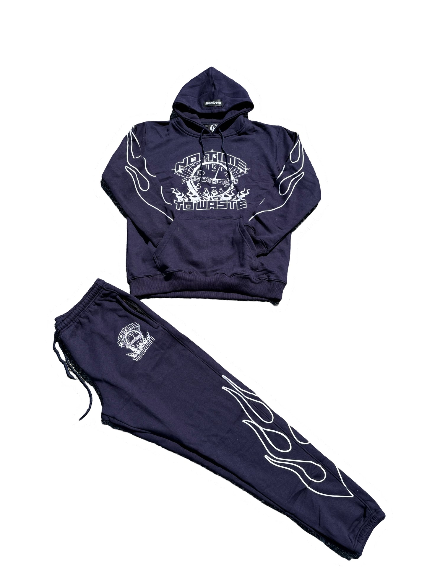 No time to waste sweatsuits ( Navy Blue)