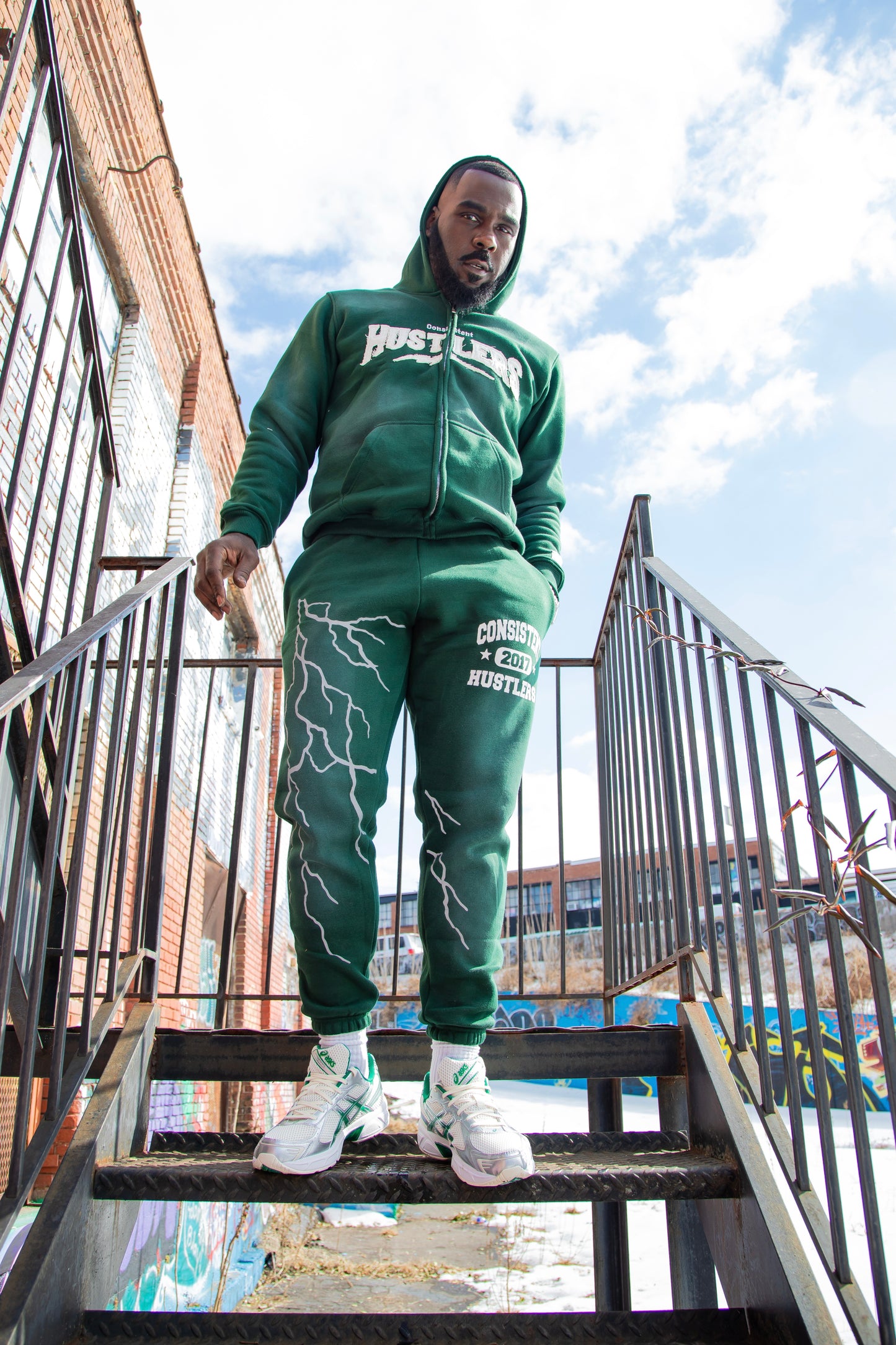 Lightning Bolt Sweatsuit (Green)