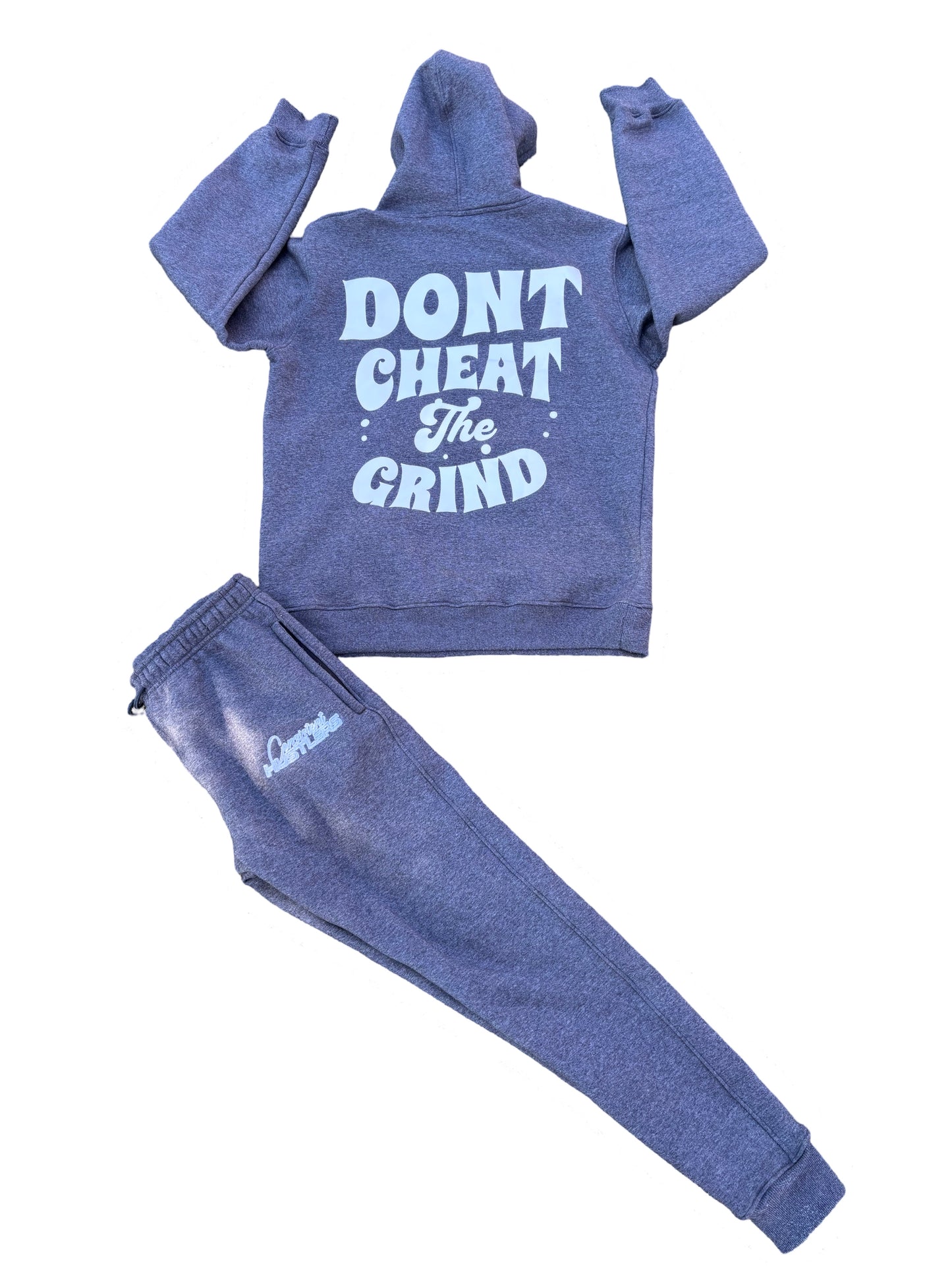 Don’t cheat the grind sweatsuits (charcoal grey)
