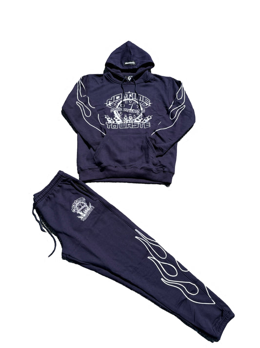 No time to waste sweatsuits ( Navy Blue)