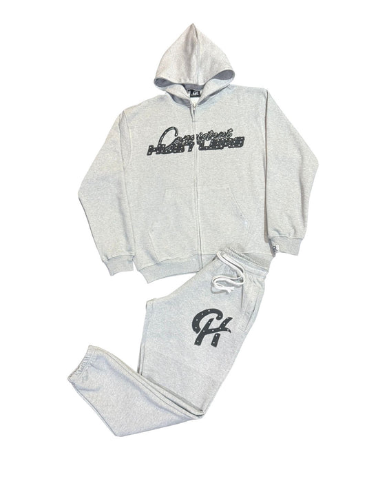 Rhinestone Sweatsuit (Grey)