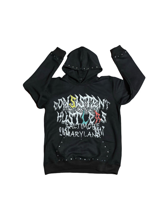 Hustlers Rhinestone Hoodie