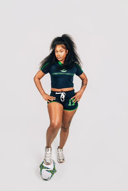 Lady Stripe Champs Set (Blue And Green)