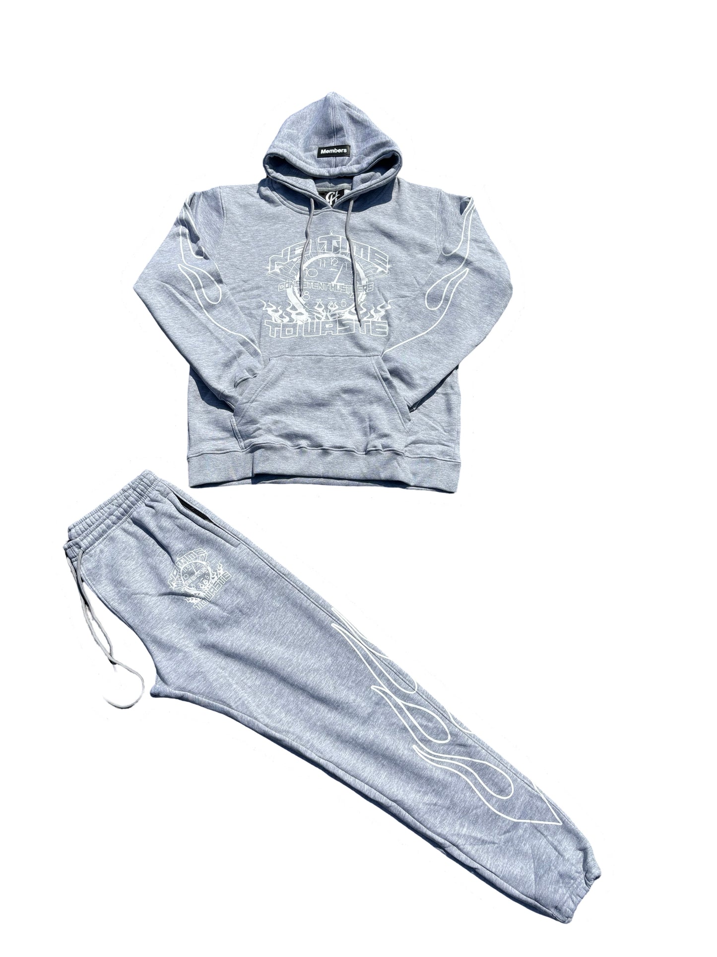 No time to waste sweatsuits (grey)