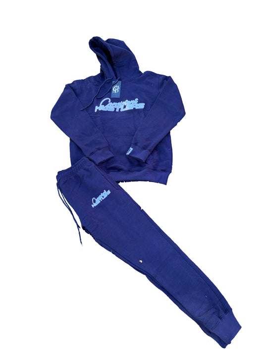 Don’t cheat the grind sweatsuits (Navy Blue)