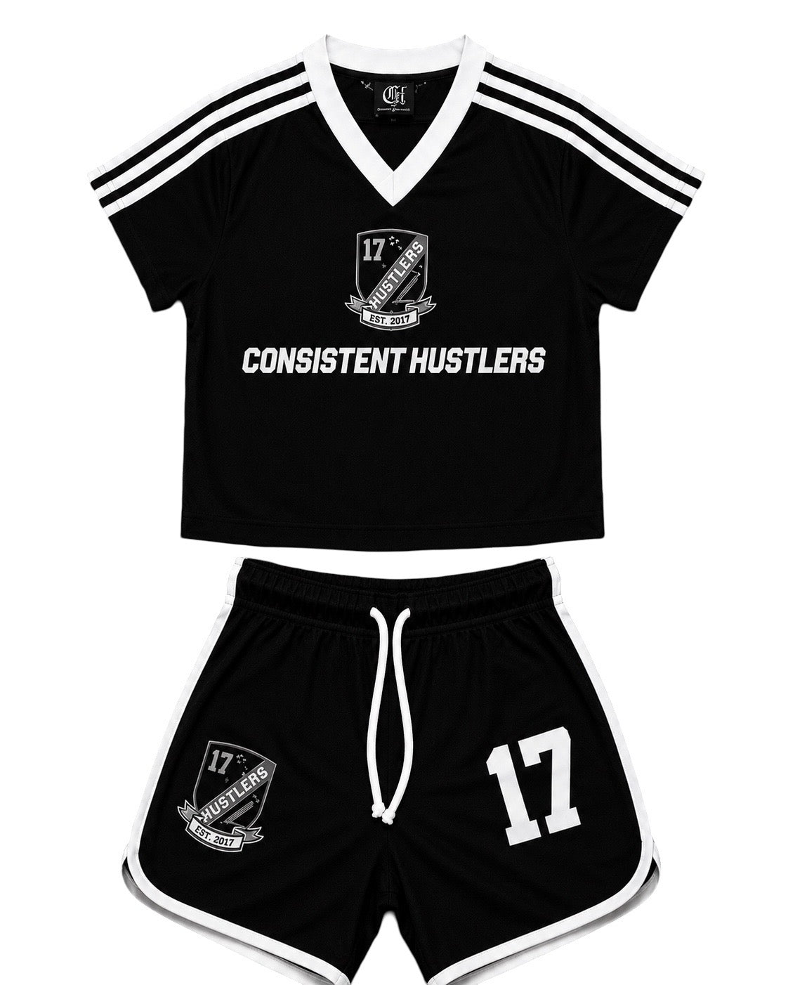 Lady Stripe Champs Set (Black)