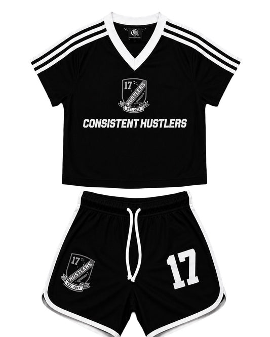 Lady Stripe Champs Set (Black)