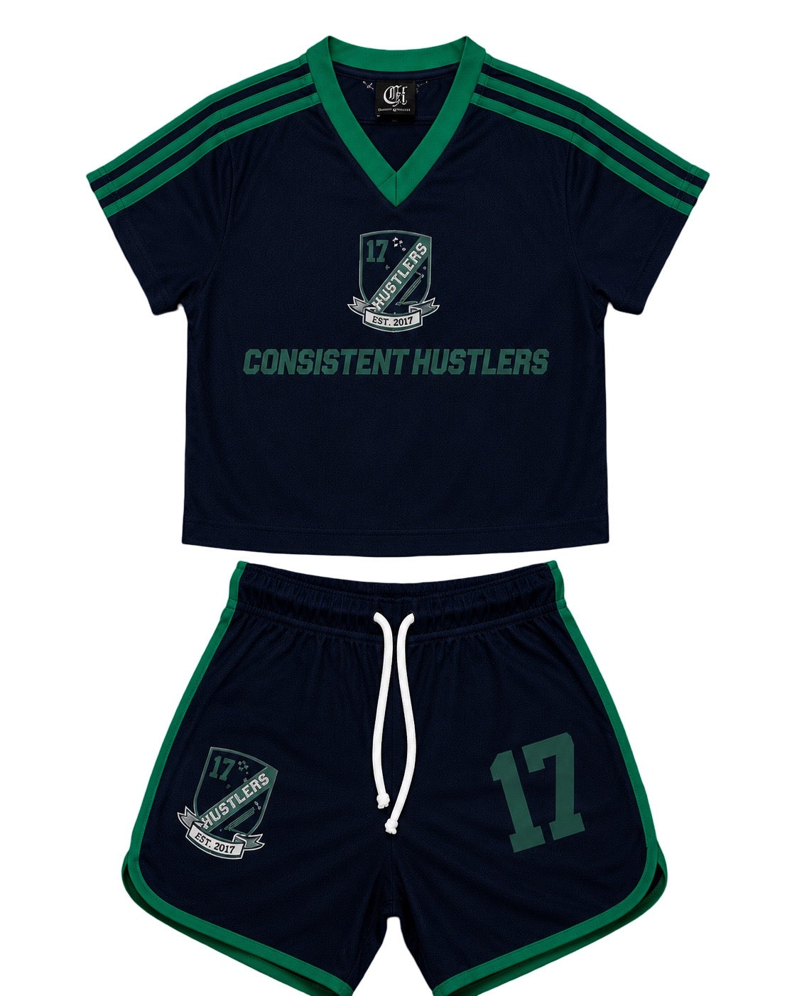 Lady Stripe Champs Set (Blue And Green)