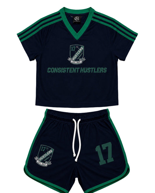 Lady Stripe Champs Set (Blue And Green)