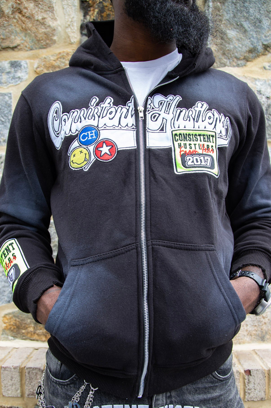 Black Acid Wash Hoodie